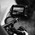 Videographer calibrating kodak film simulations